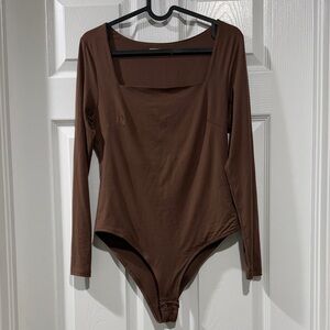 Reoria (Amazon) Brown Long Sleeve Bodysuit